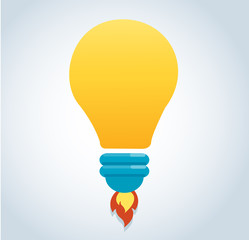Obraz premium light bulb icon vector, creative concept