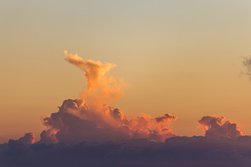 cloud in sunset sky