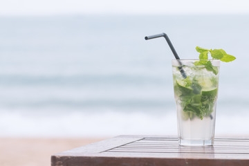 Mojito cocktail with ice