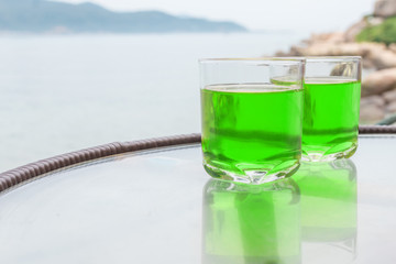 Two glasses of juice