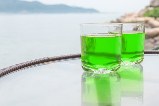 Two glasses of juice