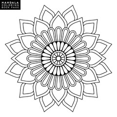 Flower Mandala. Vintage decorative elements. Oriental pattern, vector illustration. Islam, Arabic, Indian, moroccan,spain, turkish, pakistan, chinese, mystic, ottoman motifs. Coloring book page