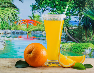Glass of orange juice