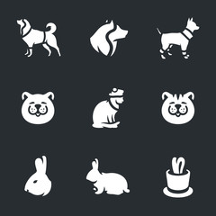 Vector Set of Animals and Pets Icons.