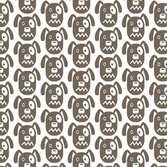 Pattern background Dog Face emotion Icon