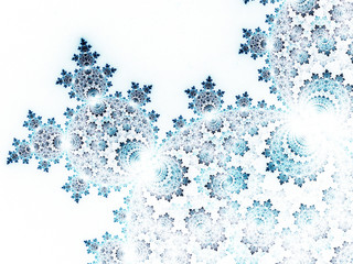Blue fractal texture, digital artwork for creative graphic design
