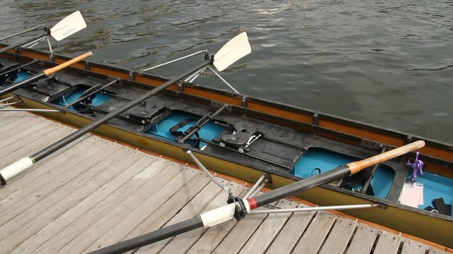 Details of Rowing Boat on a Pier