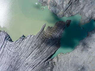 Foto op geborsteld aluminium Gletsjers Melting glaciers - Global warming