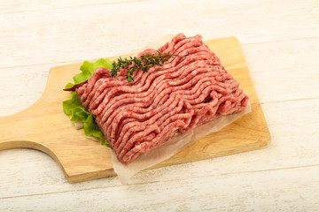 Raw minced beef meat