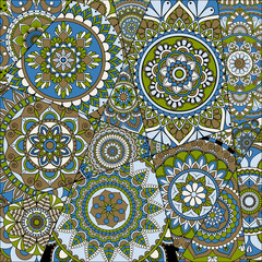 pattern with mandalas. Vintage decorative elements. Hand drawn background. Islam, Arabic, Indian, ottoman motifs.