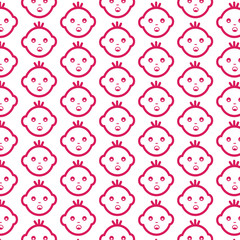 Pattern background Baby Face Emotion Icon