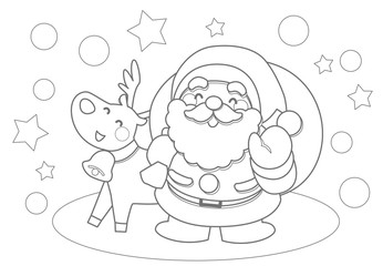 クリスマスぬりえ