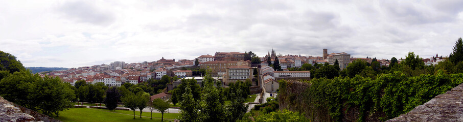 Fototapeta na wymiar Panoramic view of Santiago de Compostela from Belvis park (Spain)