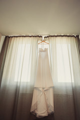 Beautiful bride wedding dresses separately