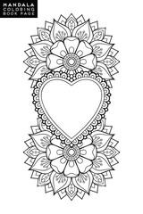 Flower Mandala. Vintage decorative elements. Oriental pattern, vector illustration. Islam, Arabic, Indian, moroccan,spain, turkish, pakistan, chinese, mystic, ottoman motifs. Coloring book page
