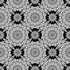 Flower Mandala. Vintage decorative elements. Oriental pattern, vector illustration. Islam, Arabic, Indian, moroccan,spain, turkish, pakistan, chinese, mystic, ottoman motifs. Coloring book page