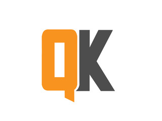 QK Initial Logo for your startup venture