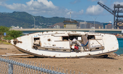 Abandoned Boat Attracts Homeless