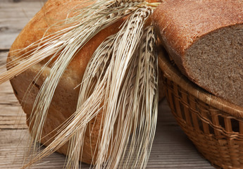 wheat bread wheat bread on a wooden table