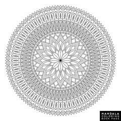Flower Mandala. Vintage decorative elements. Oriental pattern, vector illustration. Islam, Arabic, Indian, moroccan,spain, turkish, pakistan, chinese, mystic, ottoman motifs. Coloring book page