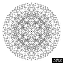 Flower Mandala. Vintage decorative elements. Oriental pattern, vector illustration. Islam, Arabic, Indian, moroccan,spain, turkish, pakistan, chinese, mystic, ottoman motifs. Coloring book page