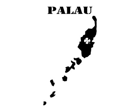 Symbol of Isle of Palau and map