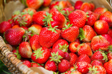 strawberries in a basket