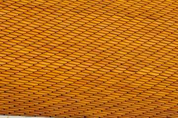 Texture orange clay roof of temple, Thai Temple roof texture