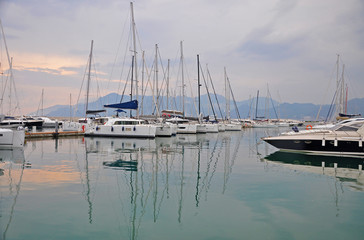 Obraz premium Evening marina in Salerno