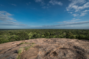 View over African plains