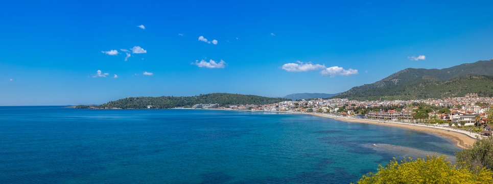Panaromic sea side town scenic