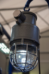 Industrial explosion-proof lantern shines with white light at coal mining exhibition