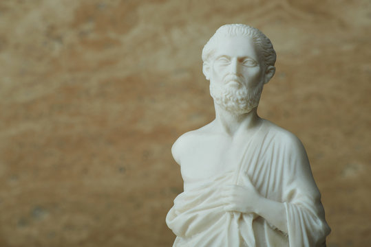 Statue of Hippocrates,ancient greek physician.