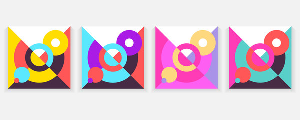 Fototapeta premium Conceptual modern design illustration. Abstract geometry cover trend style poster.