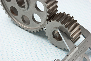 gears and caliper