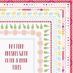 Vector Pattern Brushes with Outer and Inner Corner Tiles