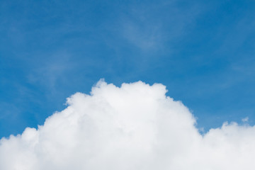 Beautiful blue sky background with tiny clouds