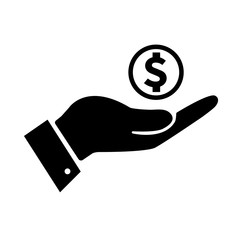 Pictograph money hand