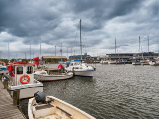 Ringkobing harbor in Jutland, Denmark