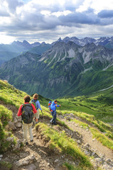 Fototapeta na wymiar Bergtour in den Allgäuer Alpen
