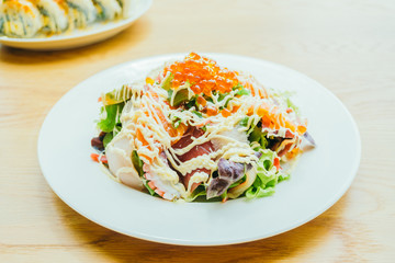Seafood sashimi salad