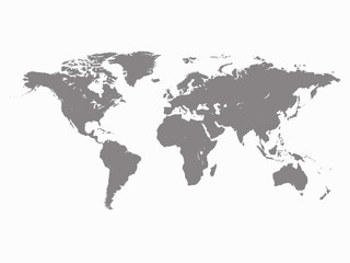 Gray blank  Worldmap vector template