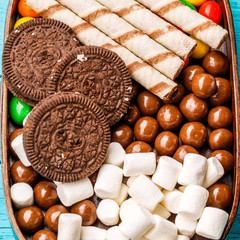 Cookies, marshmallow, dragee and wafer tubules