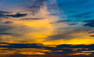 Fototapeta na wymiar twilight colorful sky