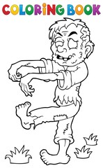 Coloring book zombie theme 1