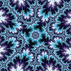 Abstract surreal background / fractal blue ornament