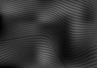Abstract black 3d waves and lines pattern