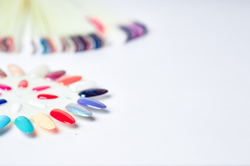 Set of different nail polish colours