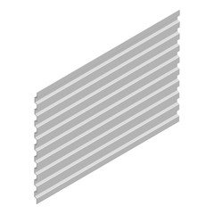 Sheet steel profile in isometric, vector illustration.
