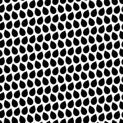 Retro Seamless Pattern Raindrops Diagonal Black/White